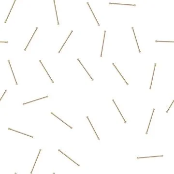 Pattern Golden curtain rod with decorative finials Stock Illustration
