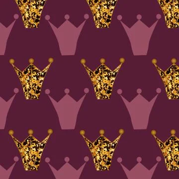 Pattern with golden glittering 스톡 일러스트