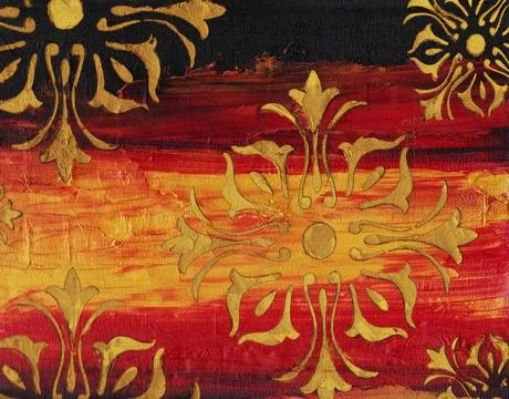 The pattern is golden Stock Illustration