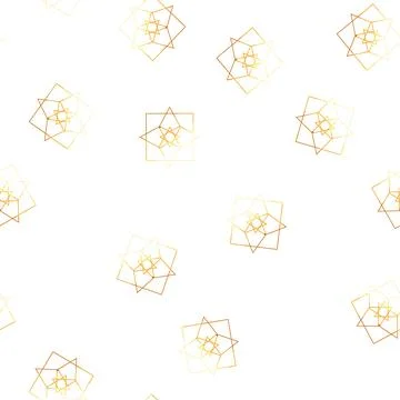 Pattern Golden sacred geometry pattern with star and square shapes Stock Illustration