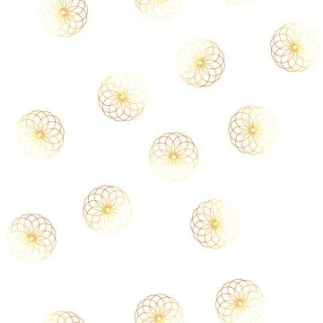 Pattern Golden sacred geometry symbol with intricate flower pattern Illustrazione stock