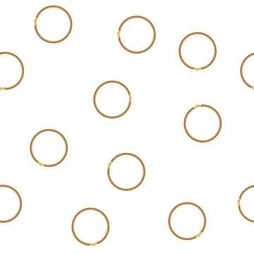 Pattern Golden snake chain bracelet with clasp closure Stock Illustration