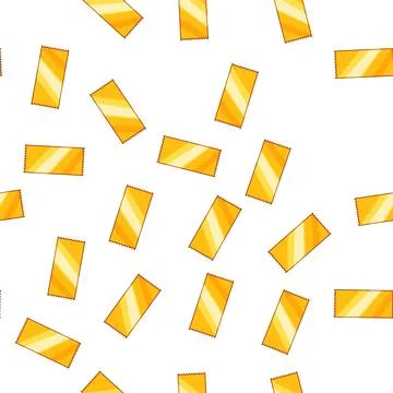 Pattern Golden ticket representing prize, success, and reward concept Stock Illustration