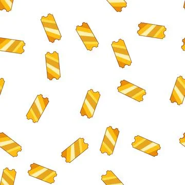 Pattern Golden ticket representing special prize and winning access イラスト素材