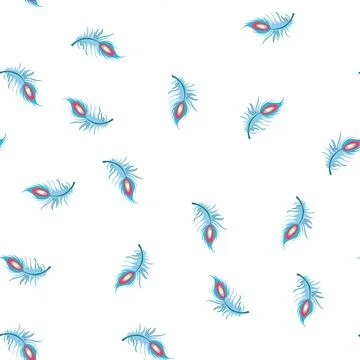 Pattern goose peacock feather cartoon vector Stockillustratie