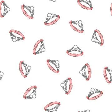Pattern gothic chokers for women cartoon vector Stock Illustration