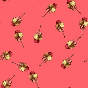 Pattern gourmet canape sketch hand drawn Stock Illustration
