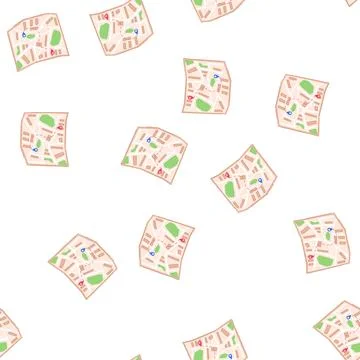 Pattern gps map cartoon vector 스톡 일러스트