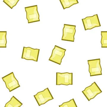 Pattern grab snack pack cartoon vector Illustrazione stock