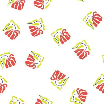 Pattern graphic abstract square flowers cartoon vector イラスト素材