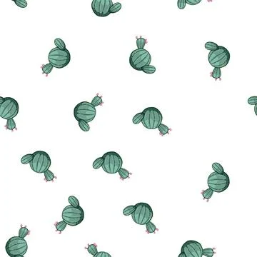 Pattern graphic cactus cartoon vector Stockillustratie