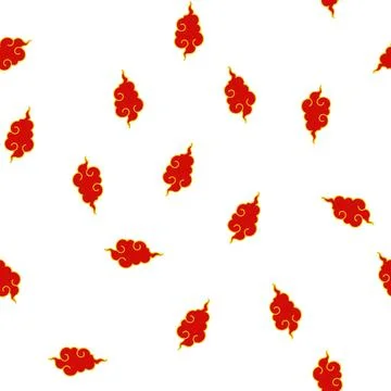 Pattern graphic chinese cloud cartoon vector Stock Illustration