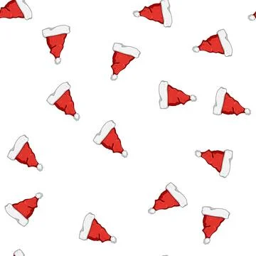 Pattern graphic hat santa cartoon vector Stock Illustration