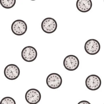 Pattern graphic wall clock cartoon vector 스톡 일러스트