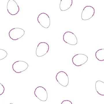Pattern gras beads necklace cartoon vector イラスト素材