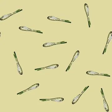 Pattern grass lemongrass sketch hand drawn Stock Illustration