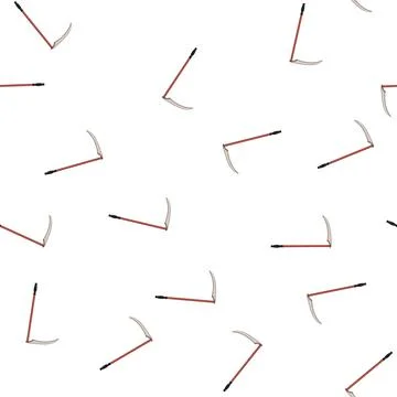 Pattern grass scythe cartoon vector Stock Illustration