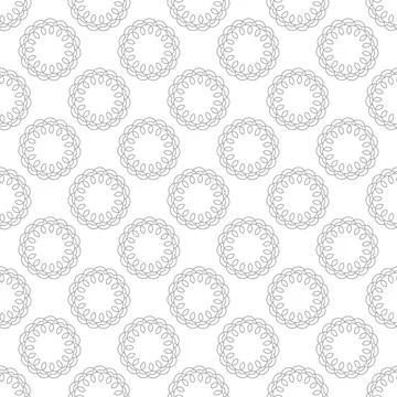 Pattern of gray circles flower shape. Ornament can be used for gift wrapping  Stock Illustration