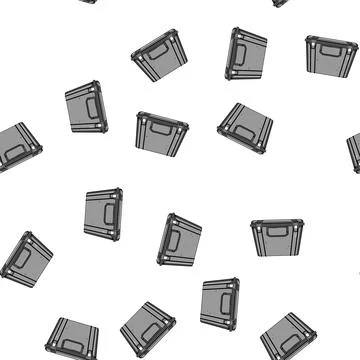 Pattern Gray plastic toolbox storing tools and equipment 스톡 일러스트