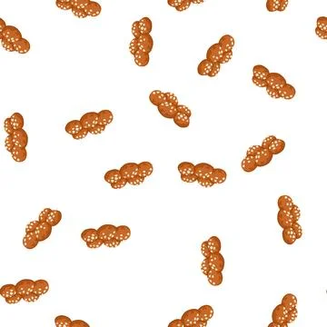 Pattern greek loukoumades dessert creating a delicious sweet snack concept Stock Illustration