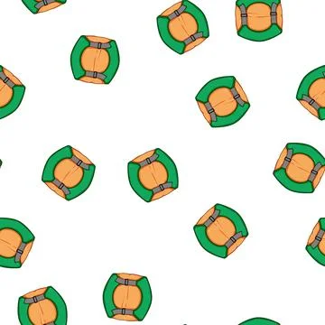 Pattern Green and orange camping compression bag icon Stock Illustration