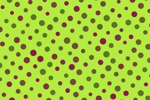 Pattern of green and purple dots on a lime background 스톡 일러스트