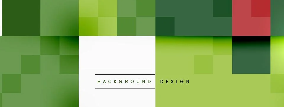 A pattern of green and red rectangles with a white square in the center イラスト素材