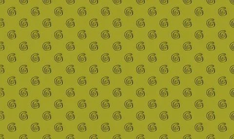 Pattern of green and yellow abstract swirl designs Stock Illustration