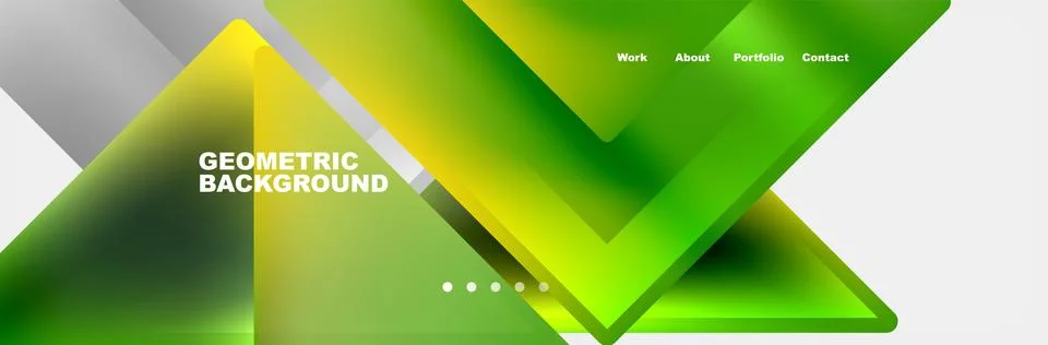 A pattern of green and yellow triangles on a white background Stock Illustration