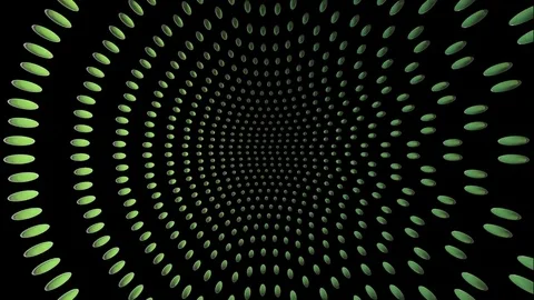 Pattern Green Balls Spinning Optical Illusion Loop Stock Footage 83868854