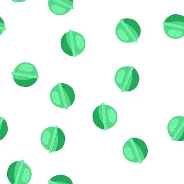 Pattern green bath bomb for spa relaxation and self care Illustrazione stock