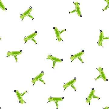 Pattern green car jack lifting tool automotive maintenance equipment Stock Illustration