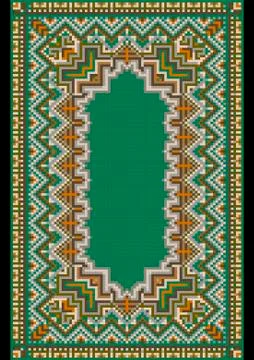 Pattern for green carpet Stock Illustration
