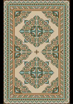 Pattern for green  carpet Stock Illustration