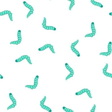 Pattern green caterpillar arc showing growth and transformation concept イラスト素材
