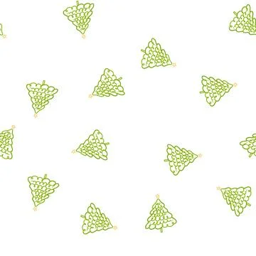 Pattern green christmas tree drawing with star for holiday design イラスト素材