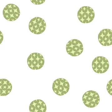 Pattern green circle ornament with asian inspired pattern Stock Illustration