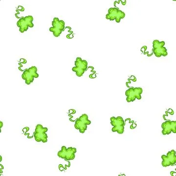Pattern green cloud of smoke creating toxic air pollution イラスト素材
