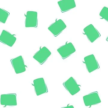 Pattern green comic style speech balloon presenting blank space Stock Illustration