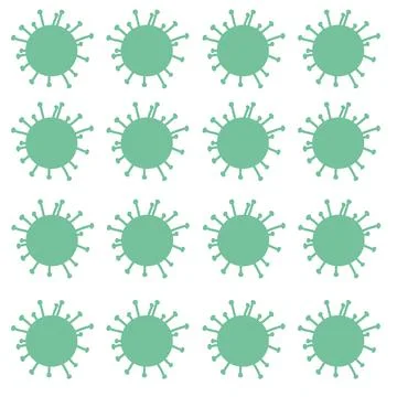 Pattern of green Covid viruses Stock Illustration