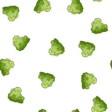 Pattern green garden shrub cartoon vector 스톡 일러스트