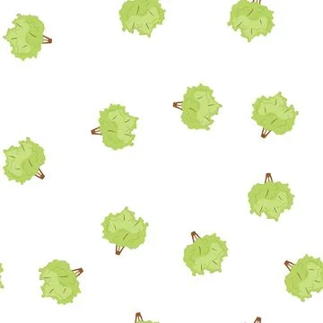 Pattern green garden shrub cartoon vector Stock Illustration