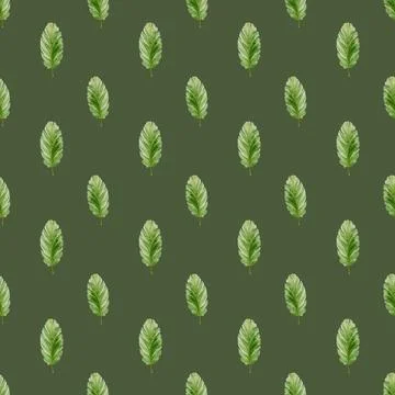 Pattern of green leaves on dark background suitable for textile and wrappin.. Stock Illustration