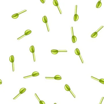 Pattern Green measuring scoop kitchen tool for cooking Stock Illustration