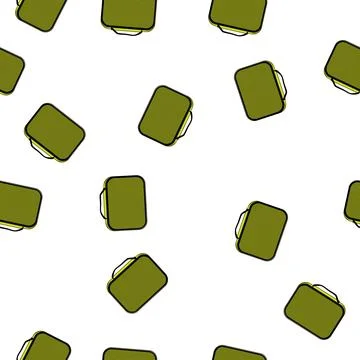 Pattern Green packing cube organizing luggage for travel Illustrazione stock