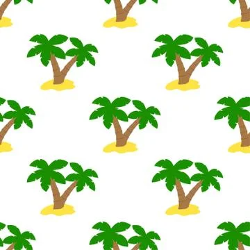 Pattern with green palms Stock Illustration