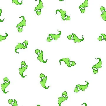 Pattern Green poison cloud emanating toxic gas emission Stock Illustration