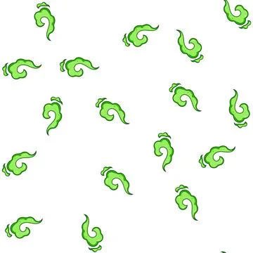 Pattern Green poison cloud emitting toxic chemical fumes Illustrazione stock