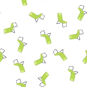 Pattern green portable reclining chair providing comfort and relaxation for s Stock Illustration