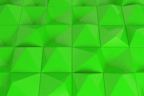 Pattern of green pyramid shapes Stock Illustration